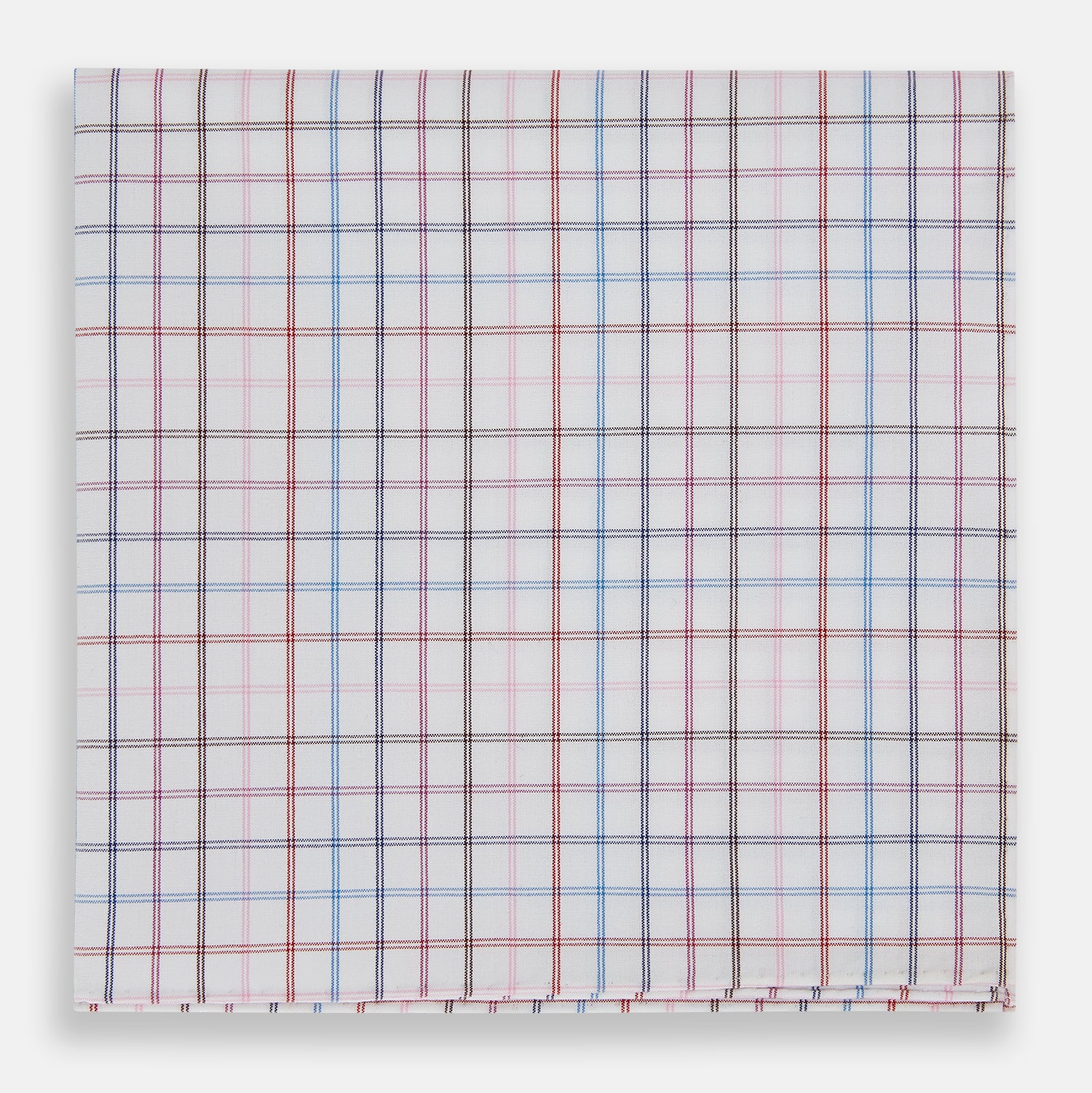 Hand Rolled Multi Graph Check Handkerchief