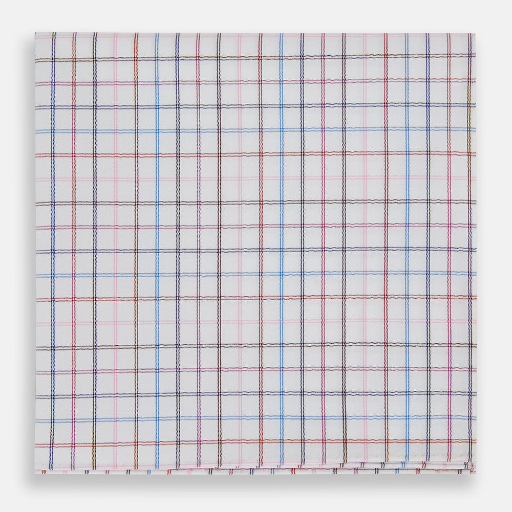 Hand Rolled Multi Graph Check Handkerchief