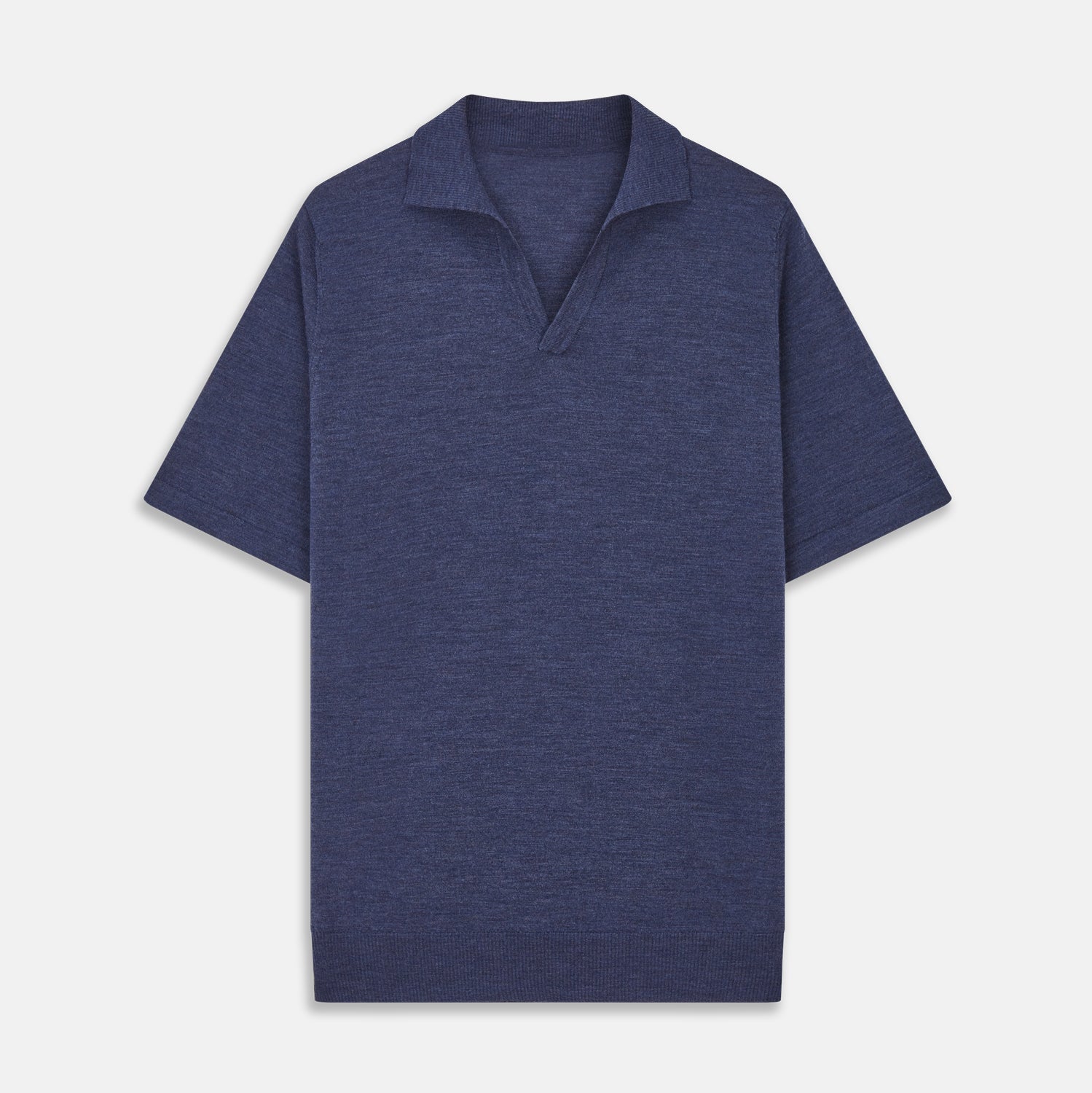 & Asser Turnbull Polo Roland Merino Blue | Shirt Wool
