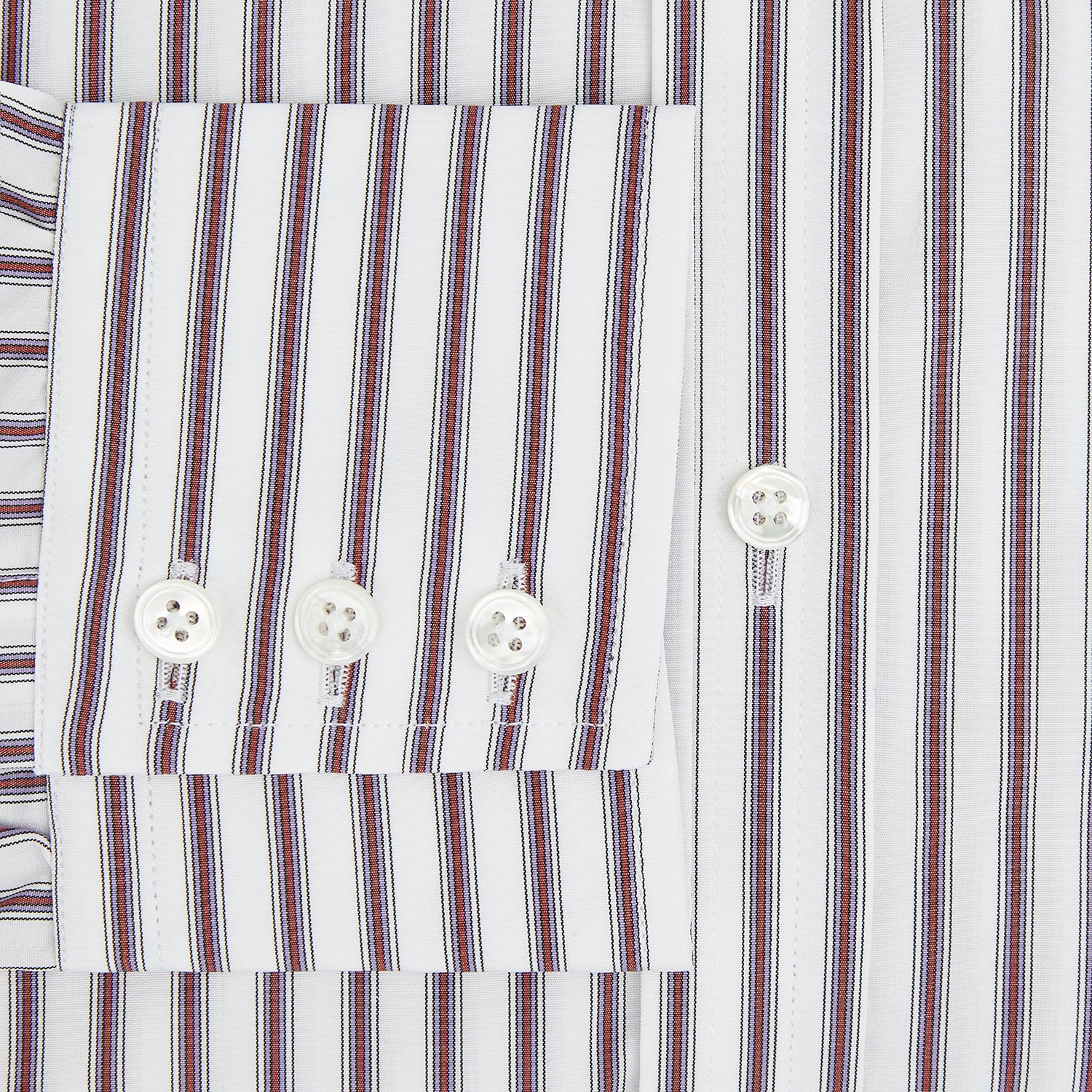 Burgundy Multi Track Stripe Mayfair Shirt