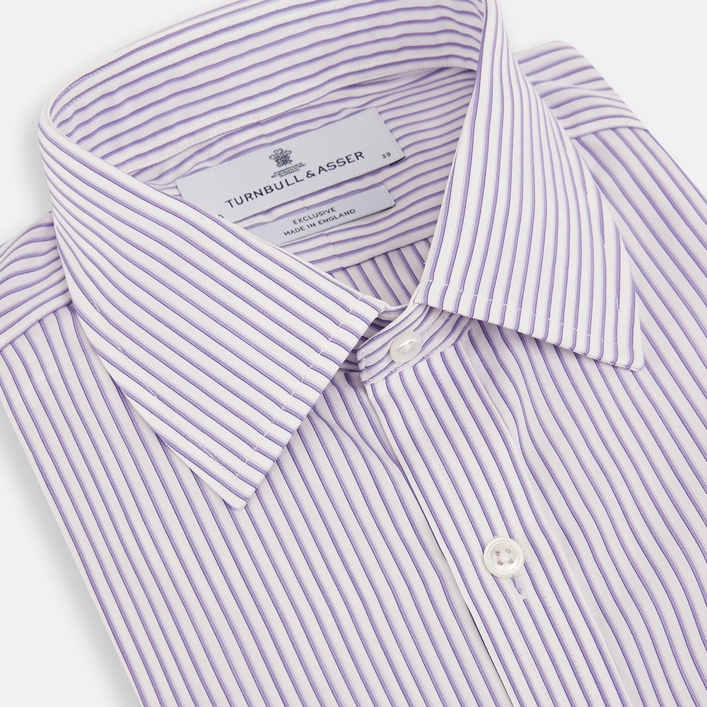 Purple Shadow Stripe Mayfair Shirt