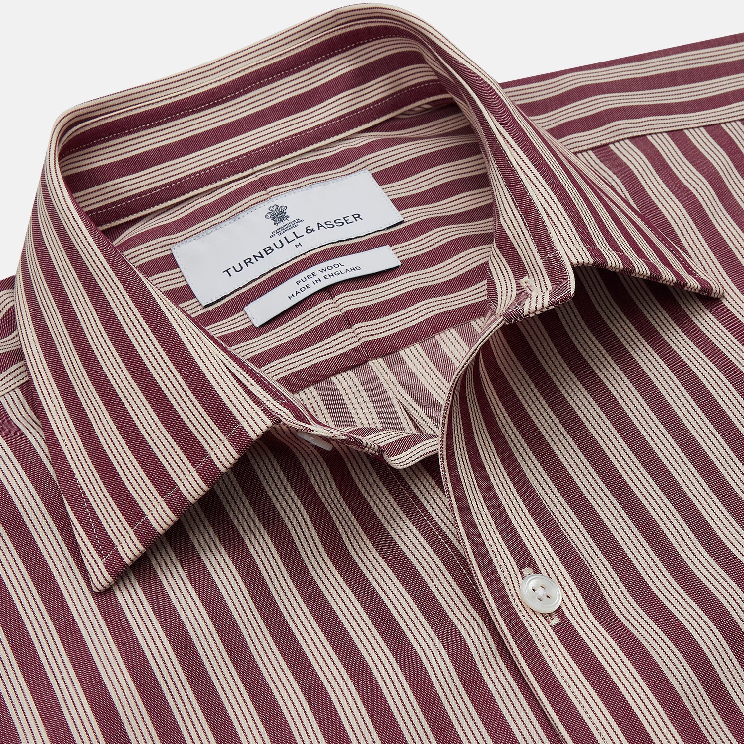 mens burgundy striped dress shirt Multi Stripe Weekend Fit Wool with Derby Collar and 1 Button Cuffs ralph lauren striped oxford shirt
