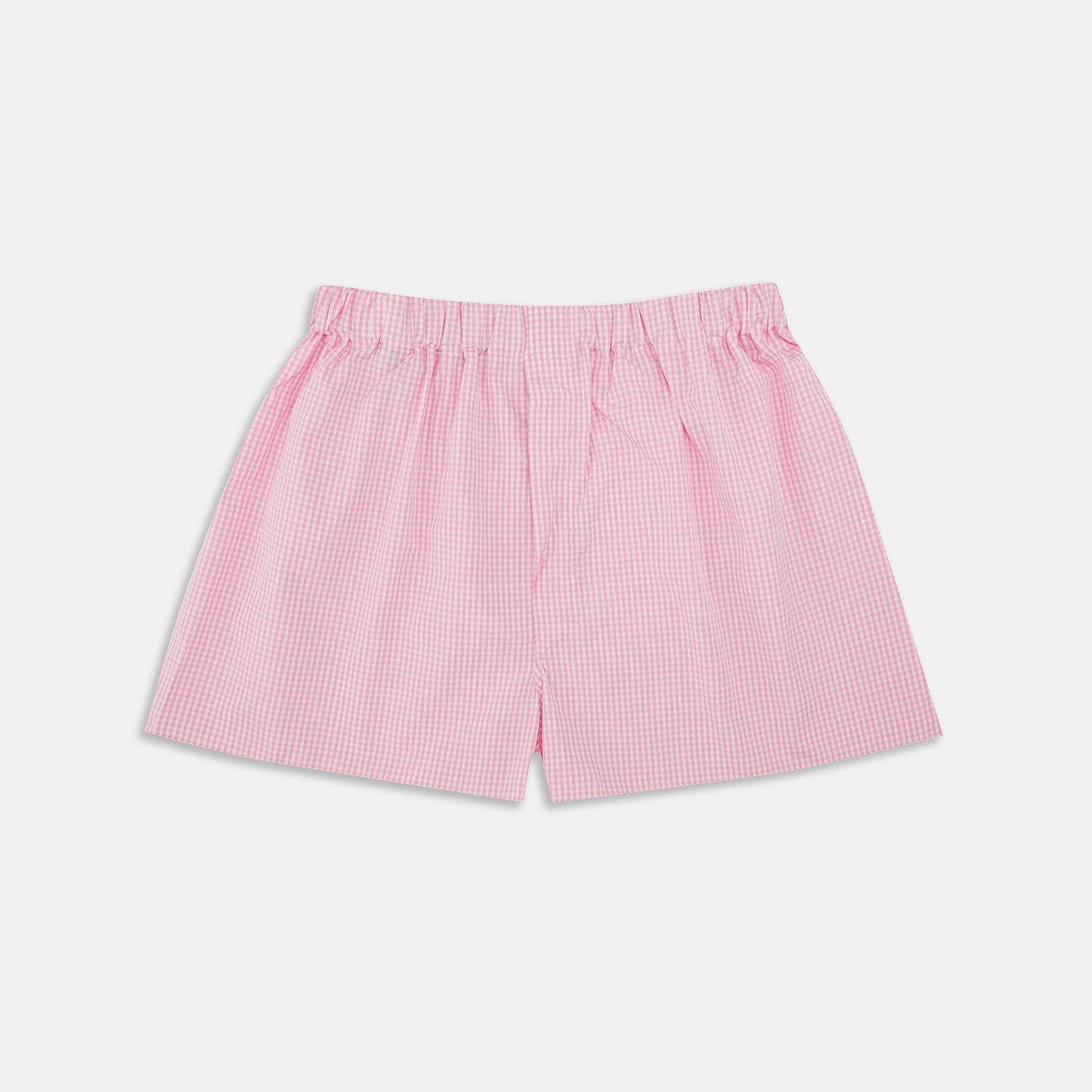 Pink Gingham Cotton Boxer Shorts Turnbull Asser - Main Image