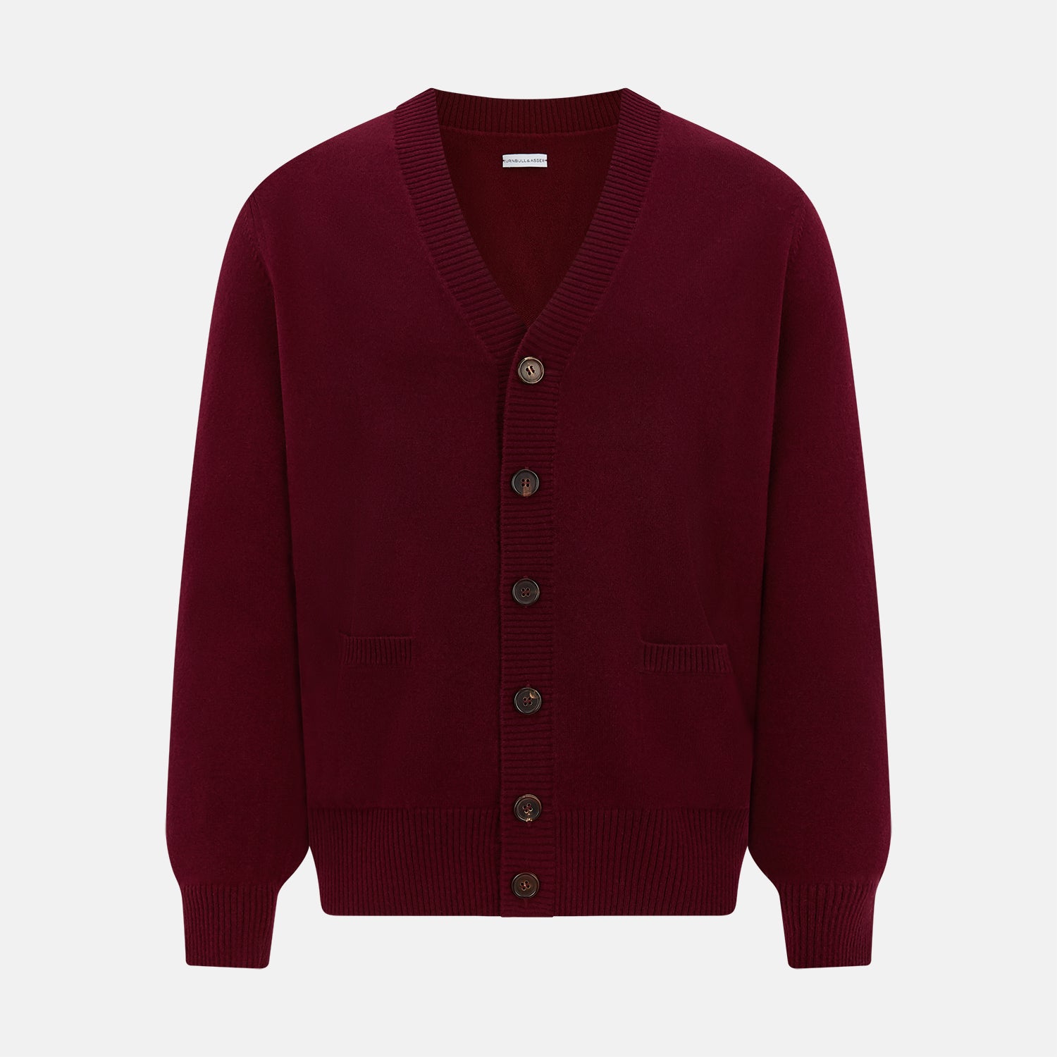Burgundy Cashmere Cardigan – Turnbull Asser - Main Image