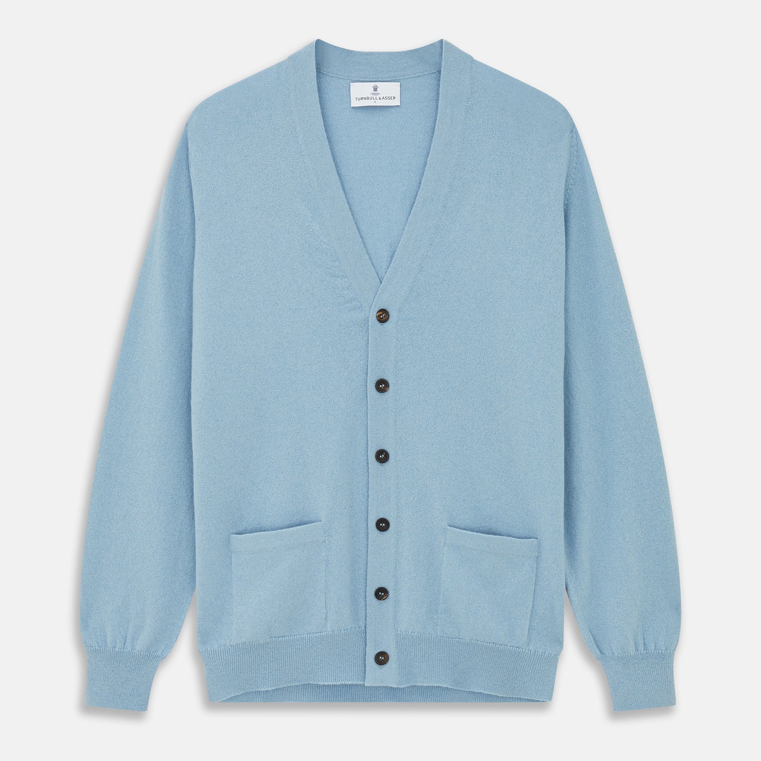 Pale Blue Cashmere Lachlan Cardigan Turnbull Asser