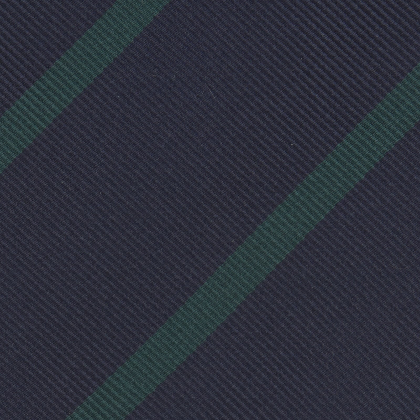 Navy and Green Blazer Stripe Repp Silk Tie