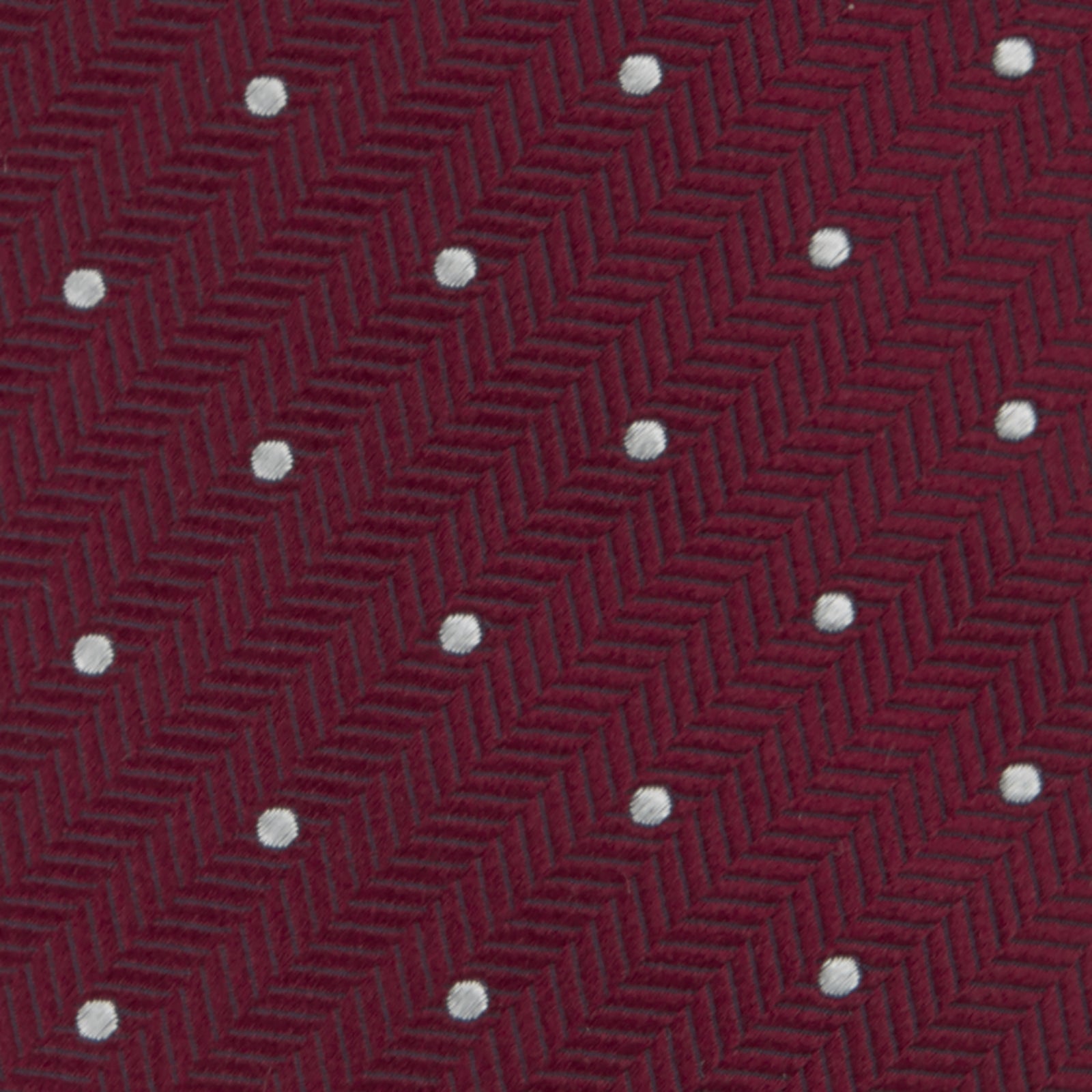 Cannage Tie Burgundy and White Silk