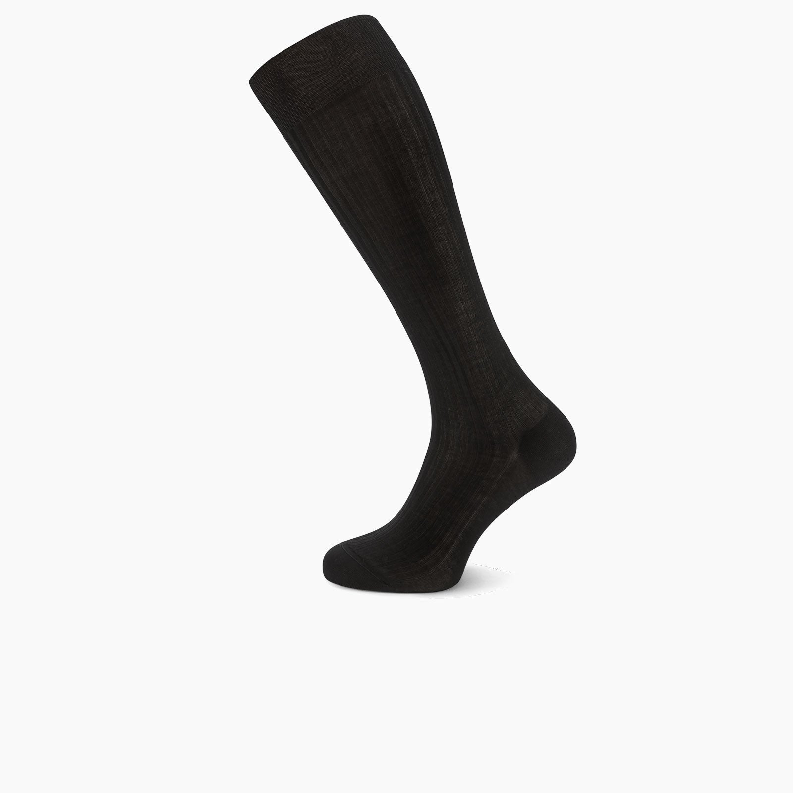 Turnbull & Asser Black Long Cotton Socks