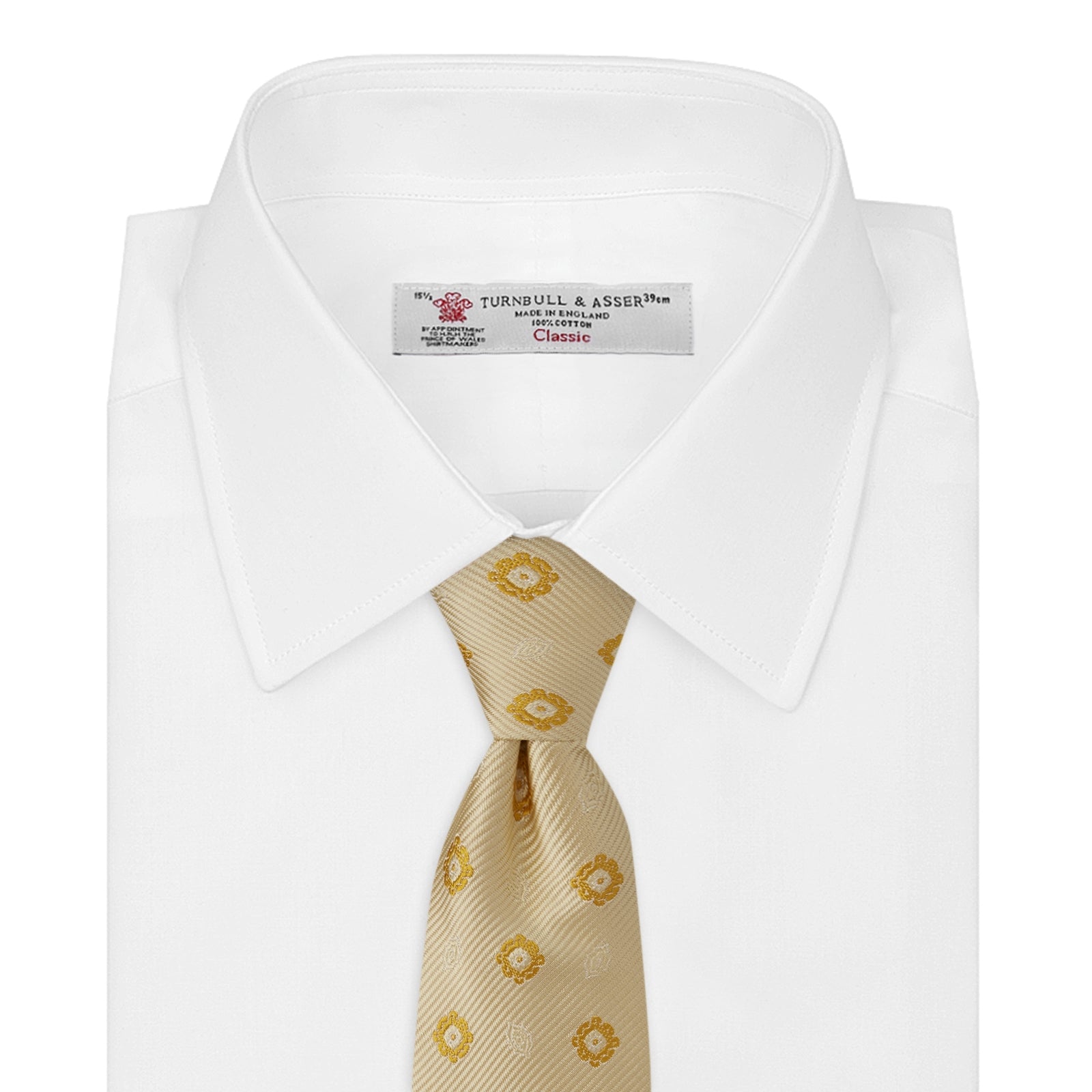 Soft Yellow Floral Jacquard Stripe Silk Tie | Turnbull & Asser