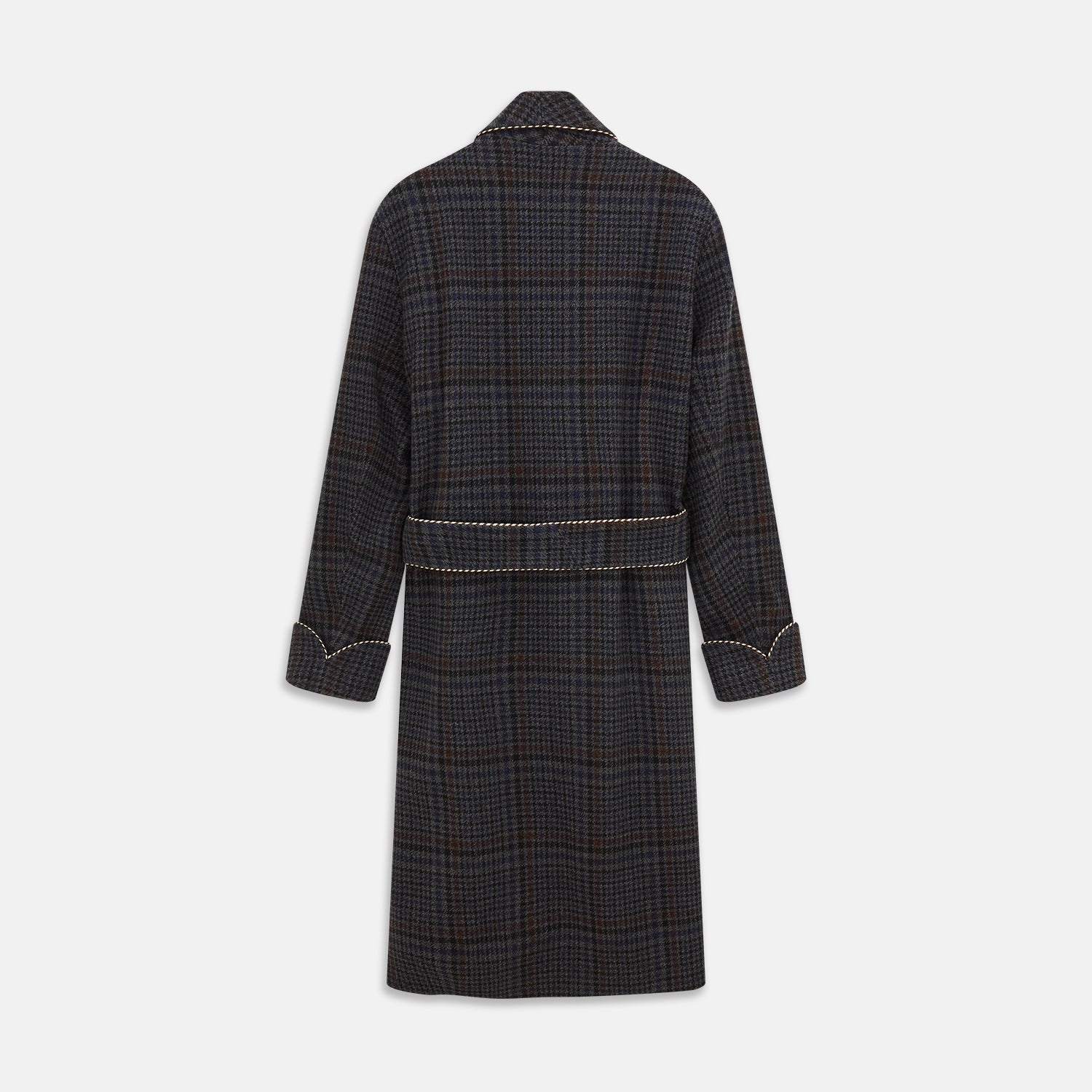 View 5 of product Charcoal Grey Check Wool Pierce Gown