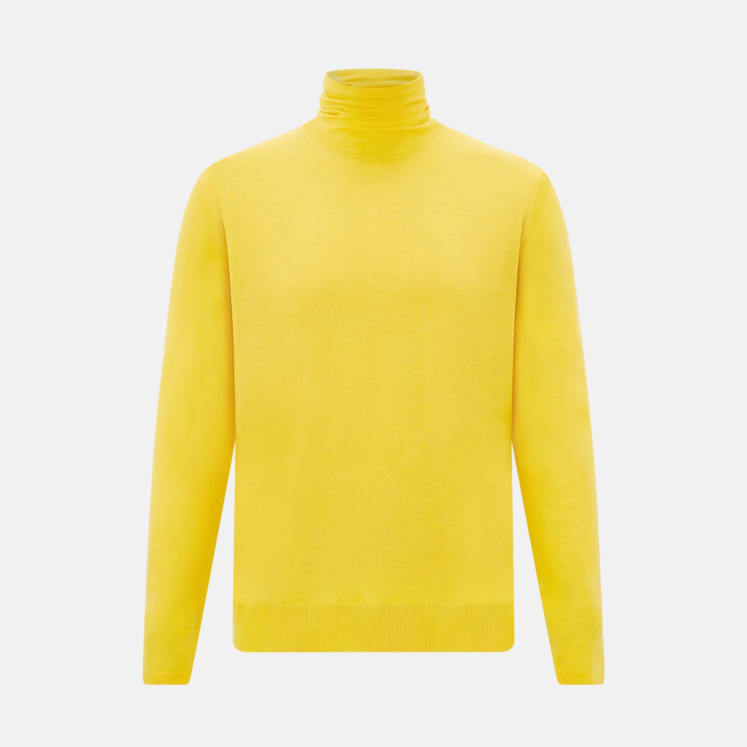 View 1 of product Canary Yellow Fine Merino High Neck Jumper
