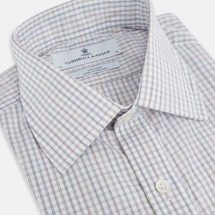 Sky Blue Multi Graph Check Shirt Image 1