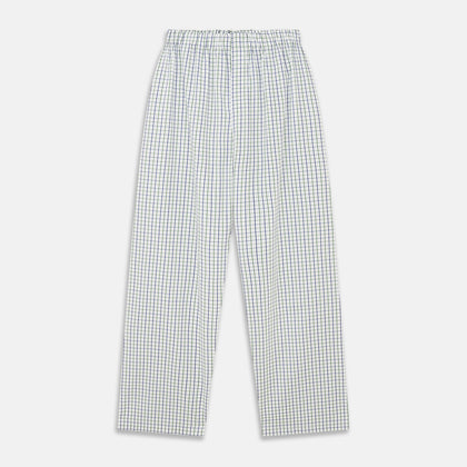 Green and Blue Check Cotton Hyde Pyjama Set Image 5
