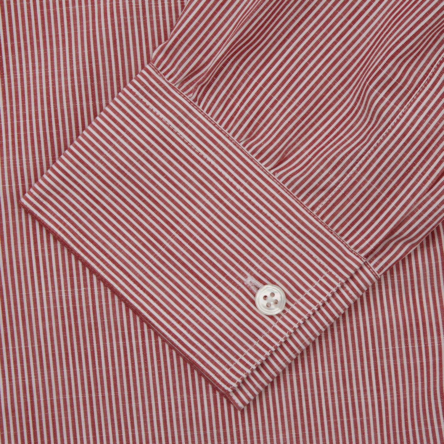 View 5 of product Dark Red Chambray Stripe Weekend Fit Shirt With Dorset Collar