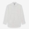 View 1 of product White Pleated Cotton Dress Shirt with T&A Collar and Double Cuffs