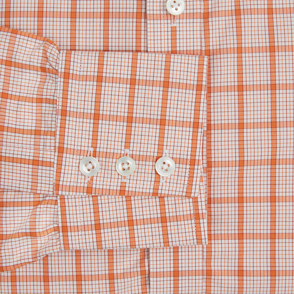 Orange Graph Overlay Check Mayfair Shirt