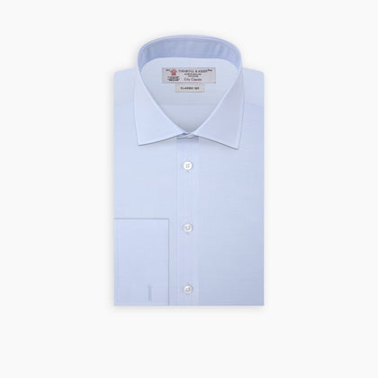 Two-Fold 120 Light Blue Shirt with Regent Collar and Double Cuffs Image 4