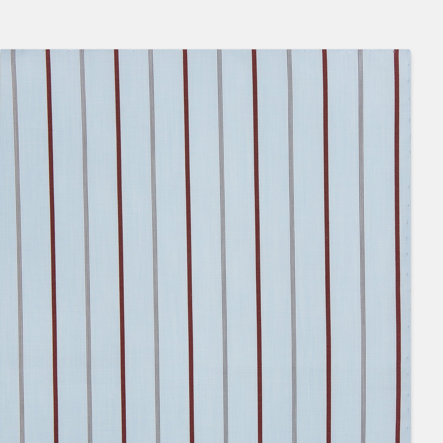 View 2 of product Burgundy Wide Pinstripe Hand-Rolled Handkerchief