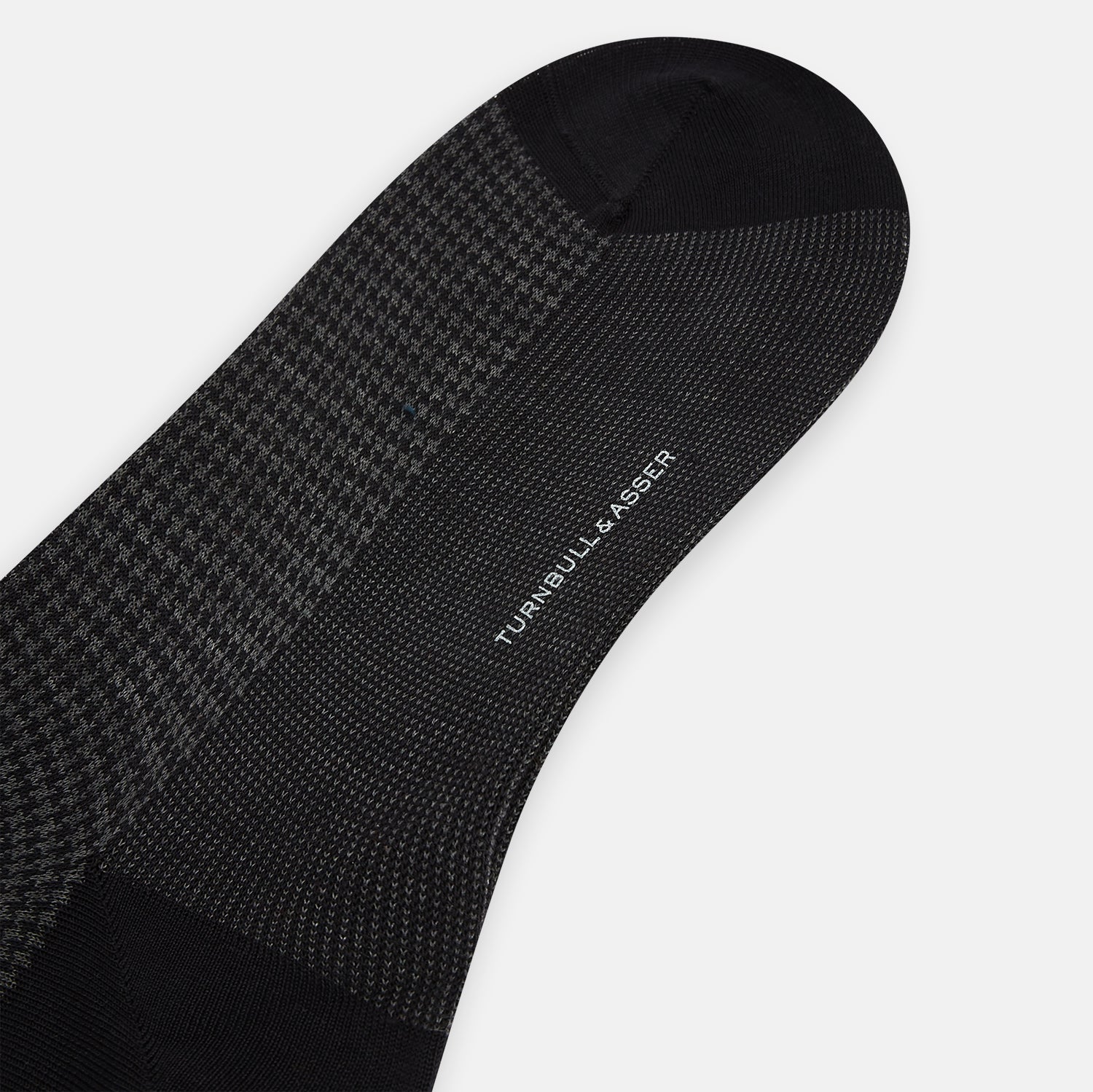 View 3 of product Charcoal Melange Houndstooth Long Socks