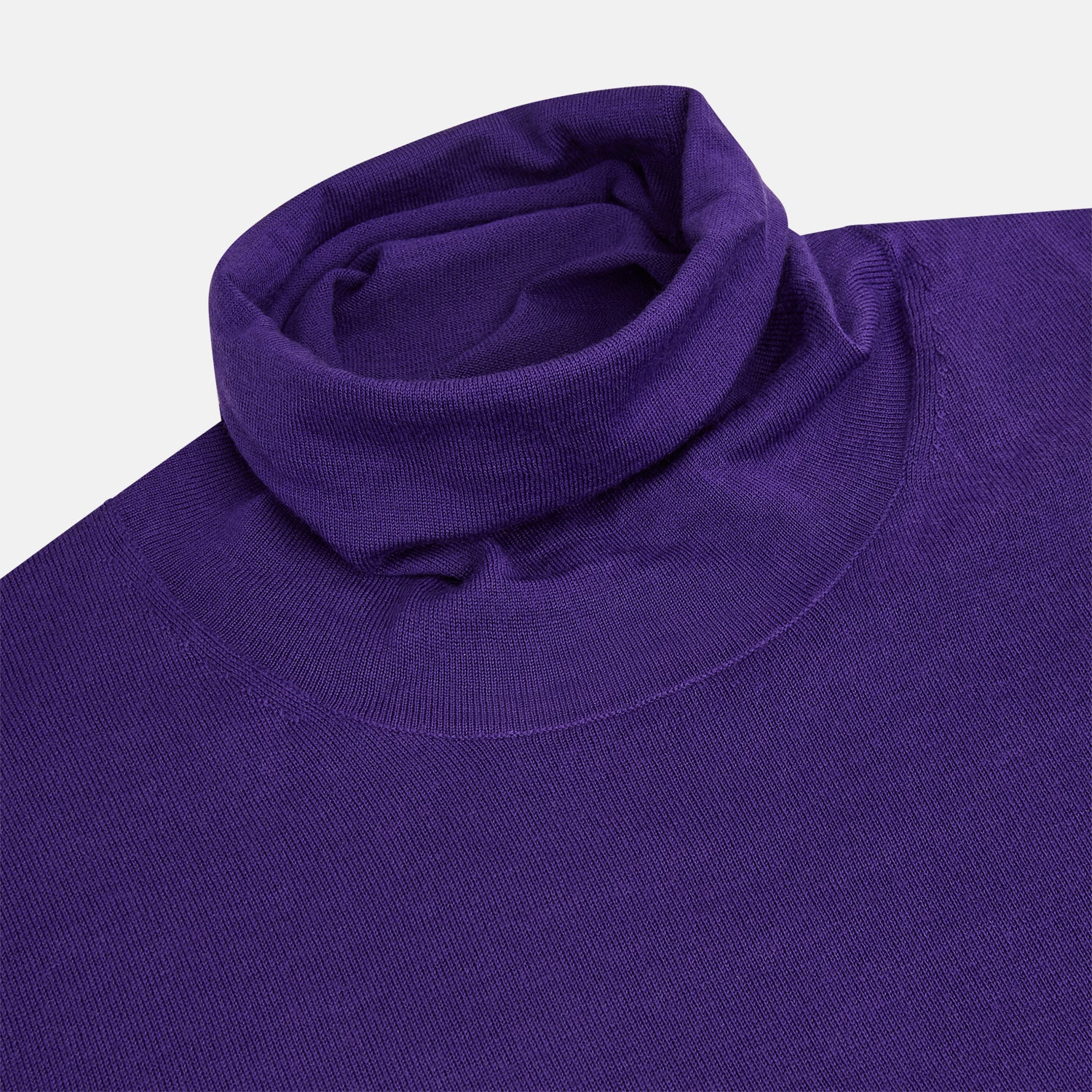 View 2 of product Purple Fine Merino High Neck Jumper