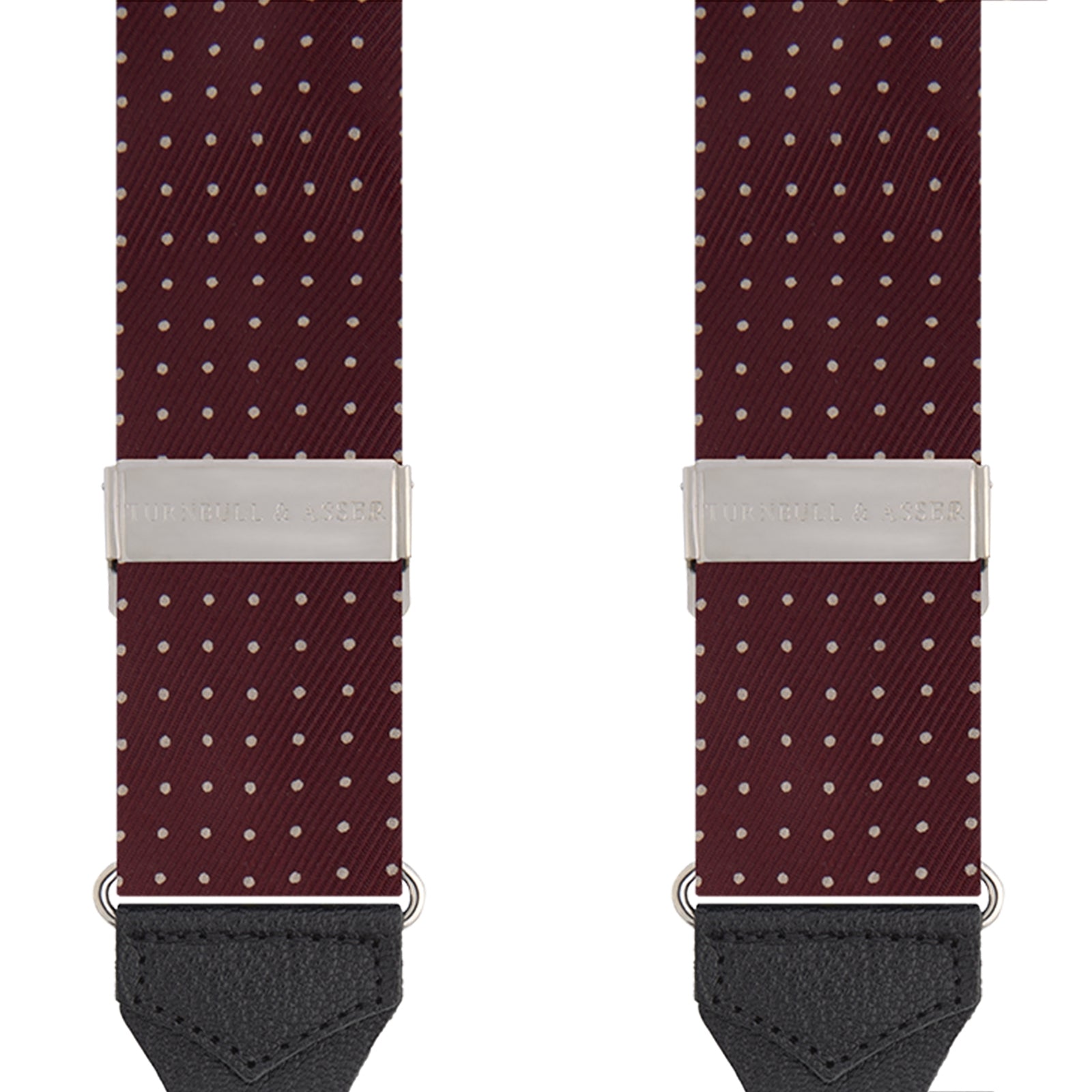 View 2 of product Burgundy Small Spot Adjustable Silk Braces