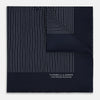 View 1 of product Navy and Grey Stripe Silk Pocket Square