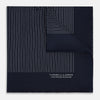 Navy and Grey Stripe Silk Pocket Square