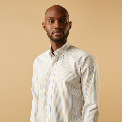 Yellow Multi Blazer Stripe Weekend Fit Suffolk Shirt Image 3
