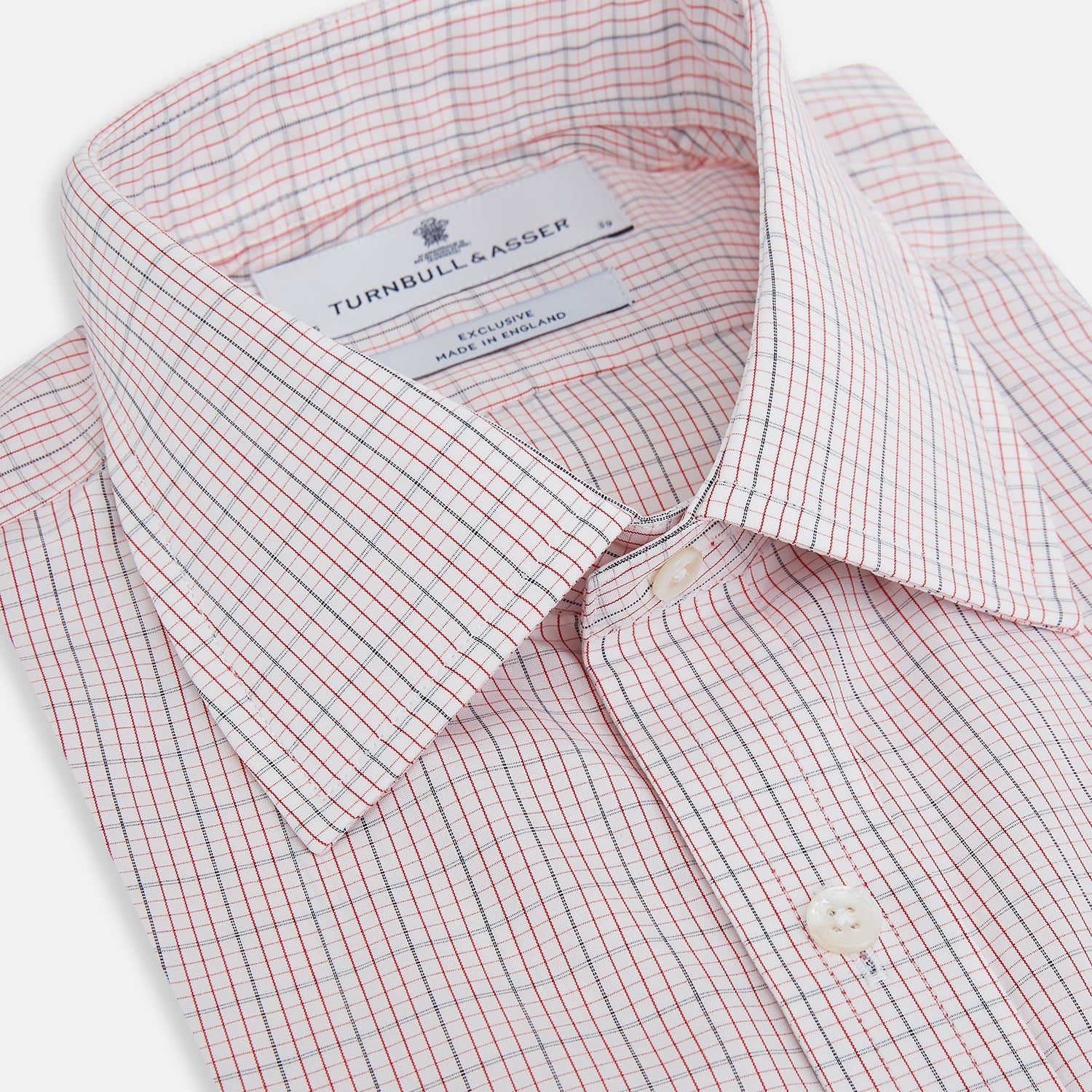 Red Micro Graph Check Mayfair Shirt