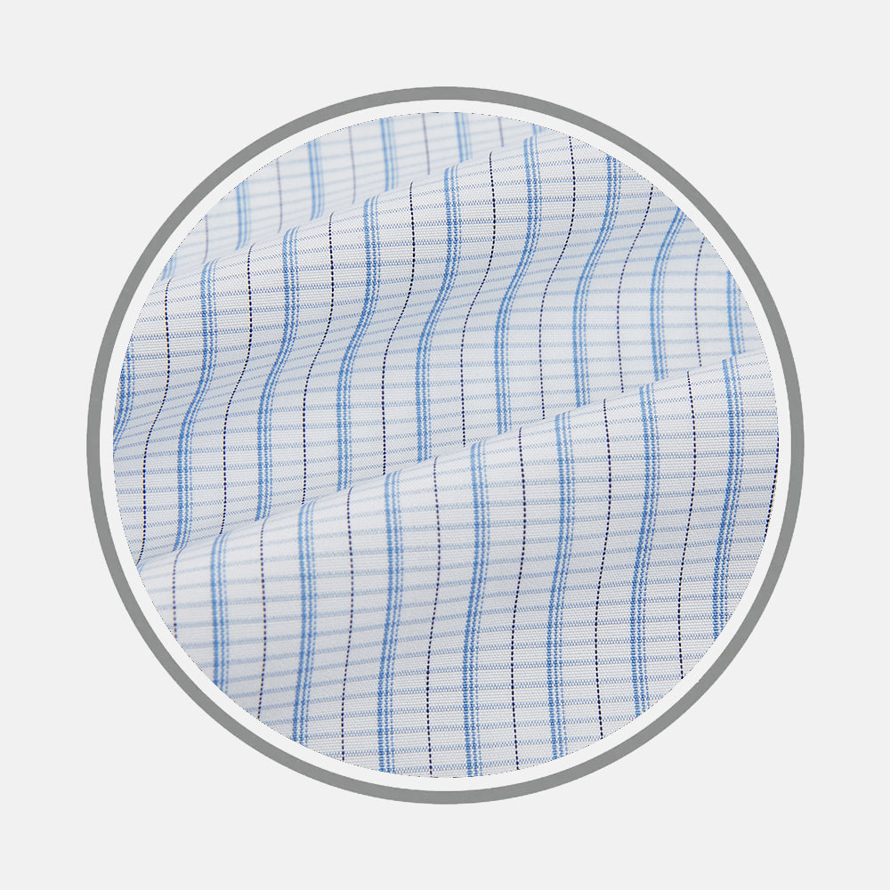 BLUE GRAPH CHECK FABRIC