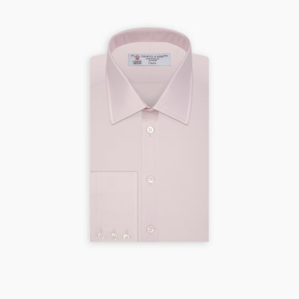 Pink Cotton Shirt with T&A Collar and 3-Button Cuffs Image 3