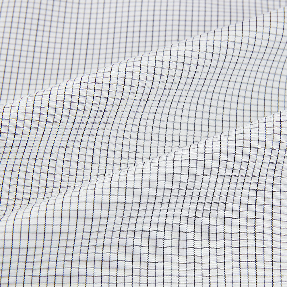 Midnight Blue Grid Check Mayfair Shirt