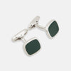 View 1 of product Green Rounded Square Cufflinks