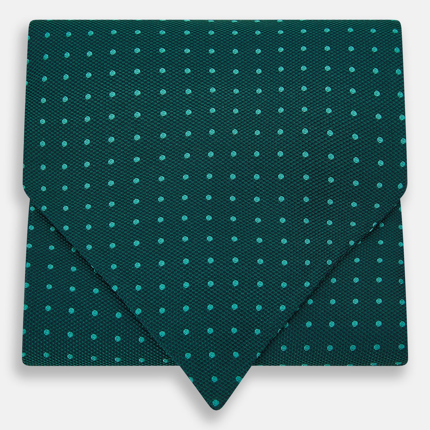 View 1 of product Turquoise and Forest Green Micro Dot Silk Cravat