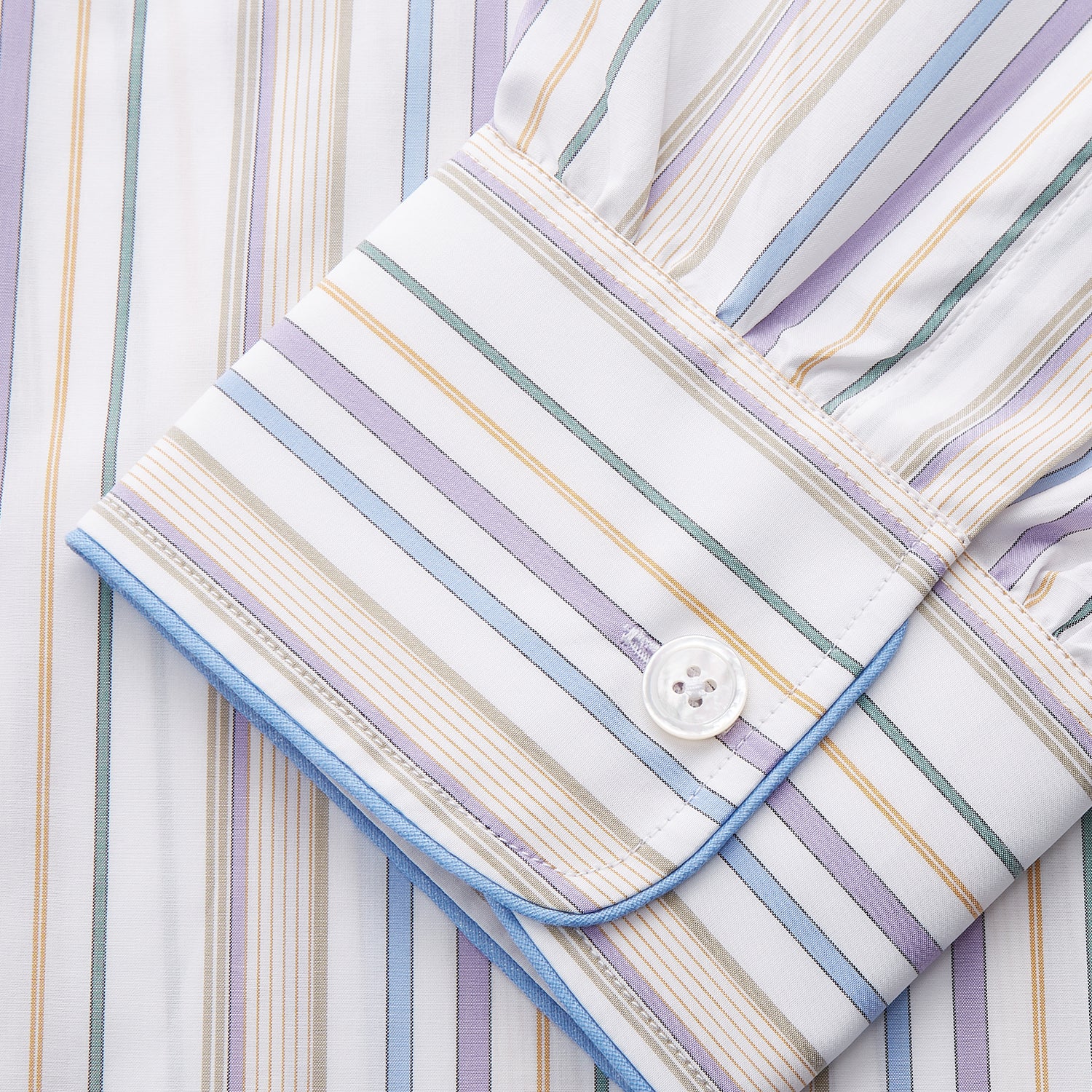 View 2 of product Colourful Garden Multi Stripe Cotton Sussex Nightshirt