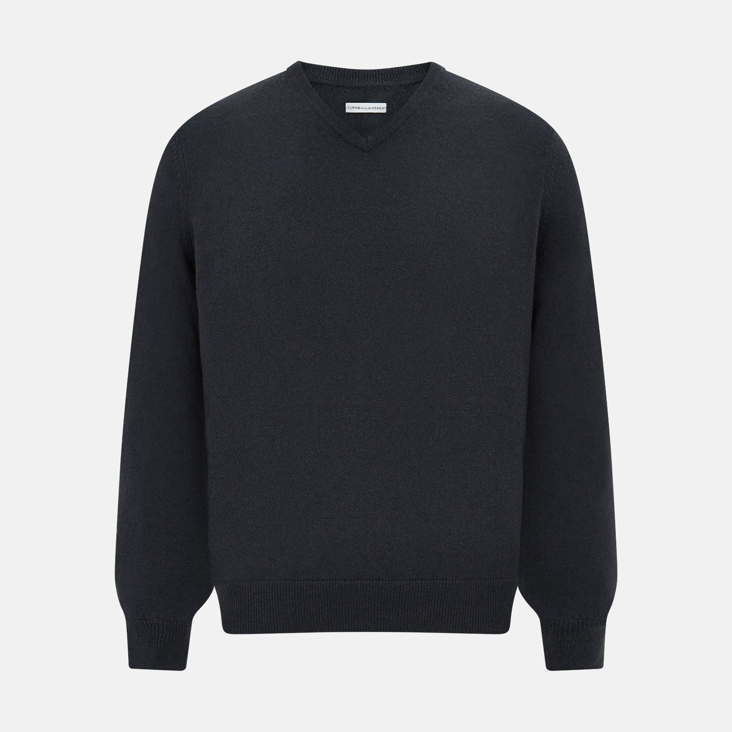 View 1 of product Dark Green Cashmere V-Neck Jumper
