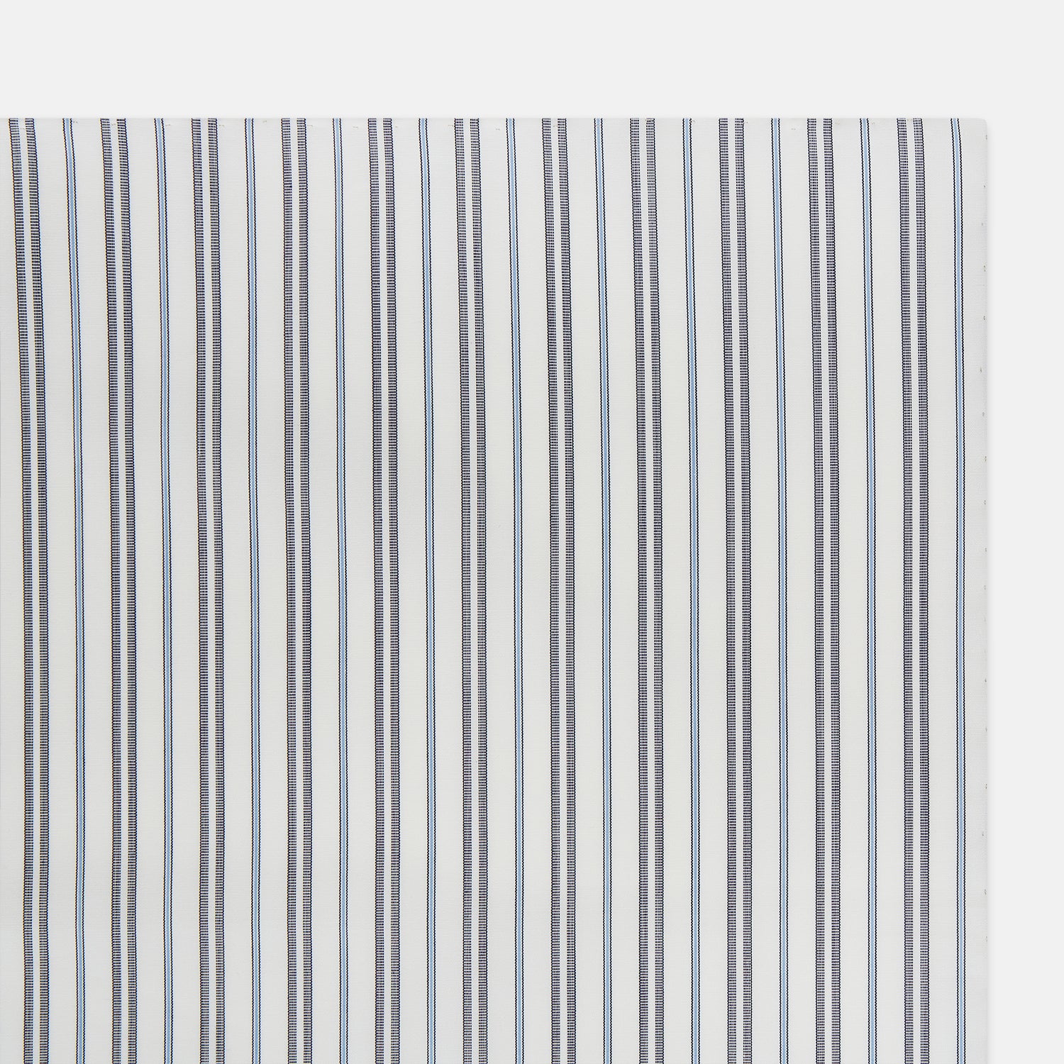 View 2 of product Navy and Light Blue Track Stripe Hand-Rolled Handkerchief