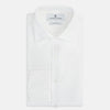 View 5 of product Tailored Fit White Marcella Front Shirt with Kent Collar and Double Cuffs