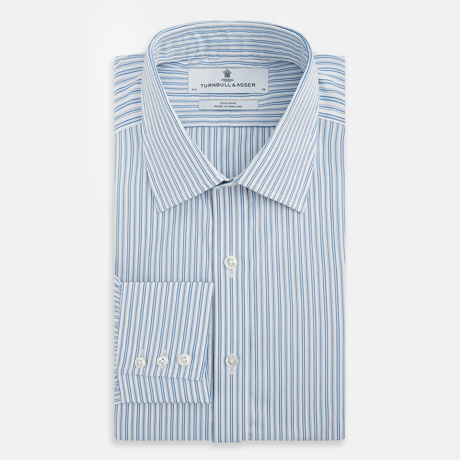 View 5 of product Sky Blue Double Stripe Mayfair Shirt