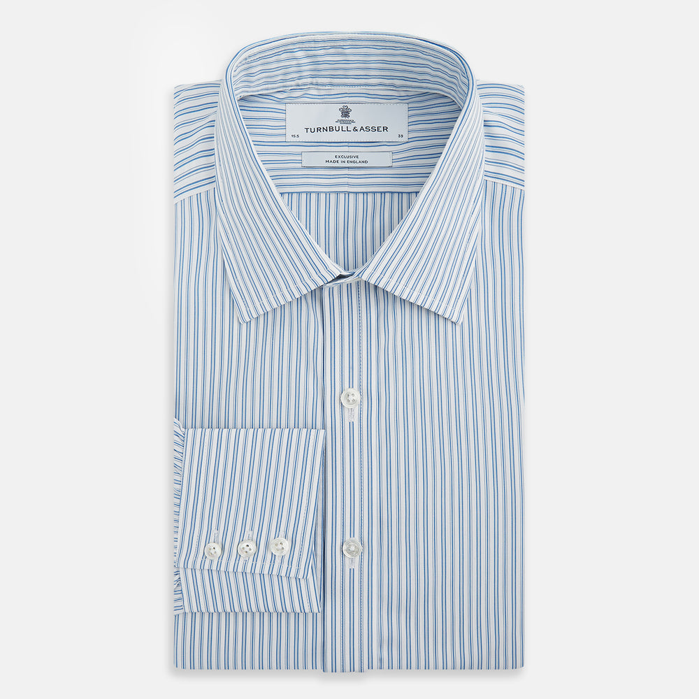Sky Blue Double Stripe Mayfair Shirt