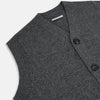 View 2 of product Charcoal Grey Cashmere Sleeveless Cardigan
