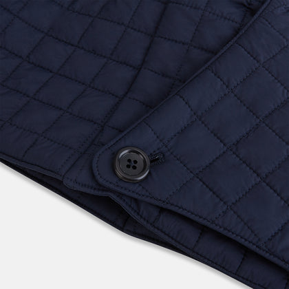 Navy Quilted Hood with Neck Warmer Image 4