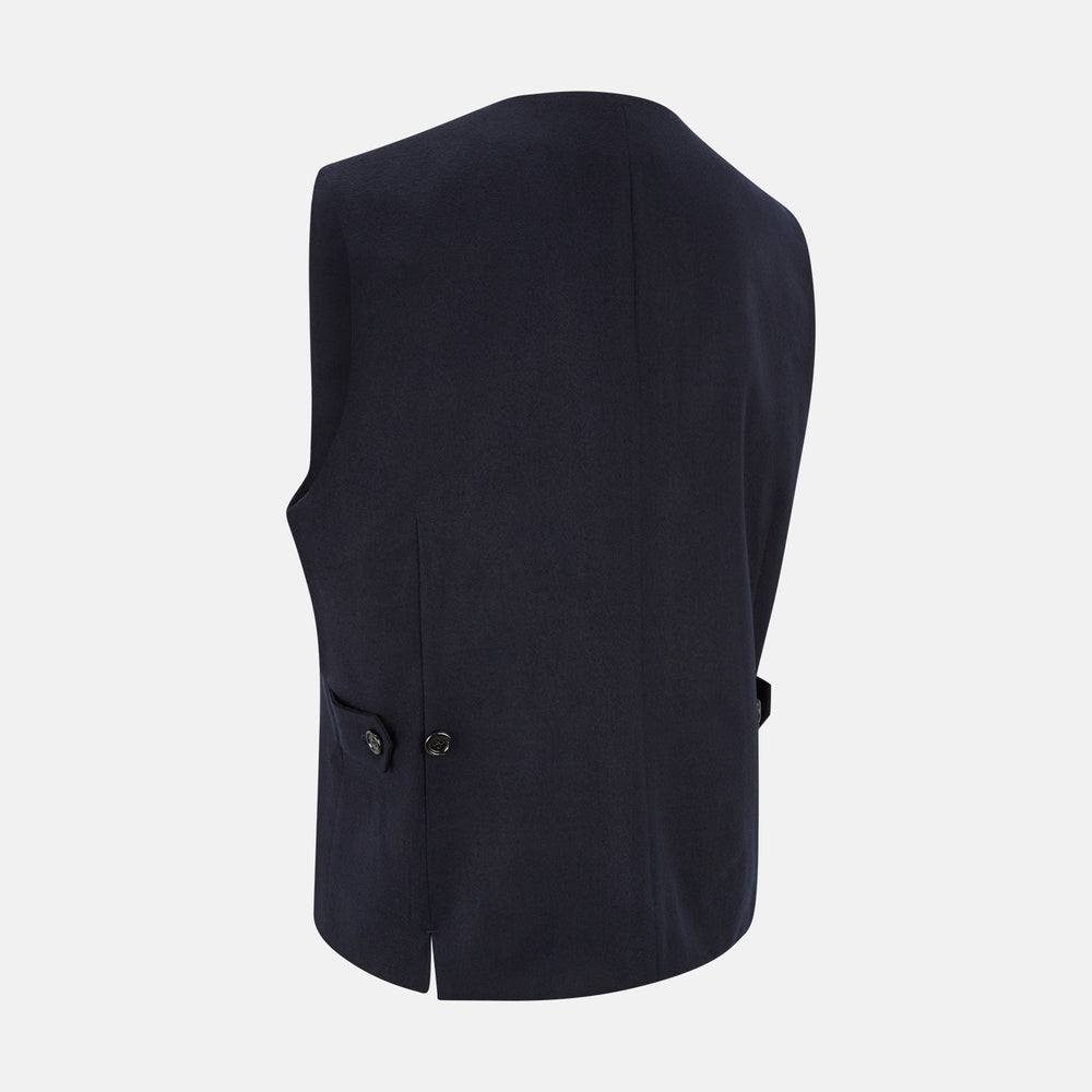 Navy Single-breasted Waistcoat