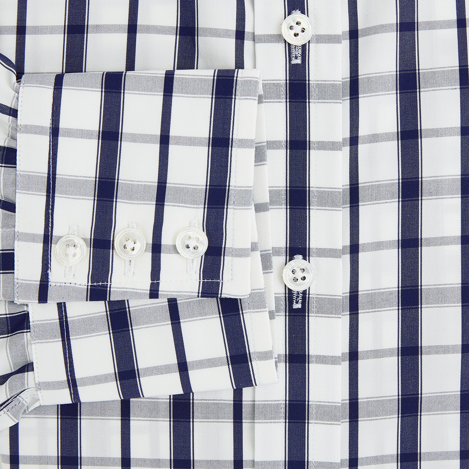 Navy Plaid Check Mayfair Shirt