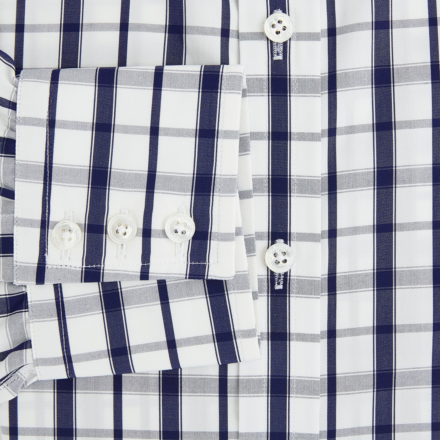 View 4 of product Navy Plaid Check Mayfair Shirt