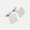 View 1 of product Turnbull & Asser’s Silver Grid Square Cufflinks feature a geometric crisscross pattern in sterling silver, adding refined elegance to any look.