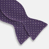 View 3 of product Lilac and Royal Purple Micro Dot Silk Bow Tie