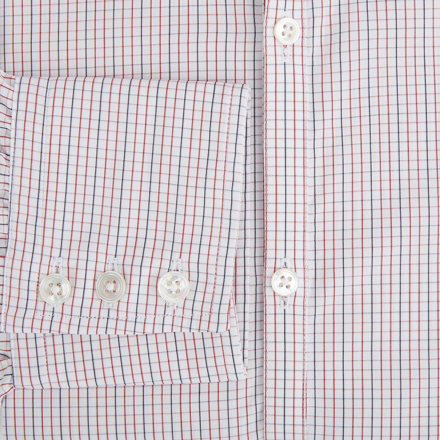 View 4 of product Red and navy Check Windsor Shirt