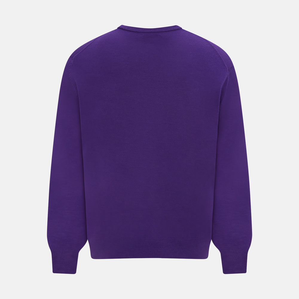 Purple Merino Round Neck Jumper