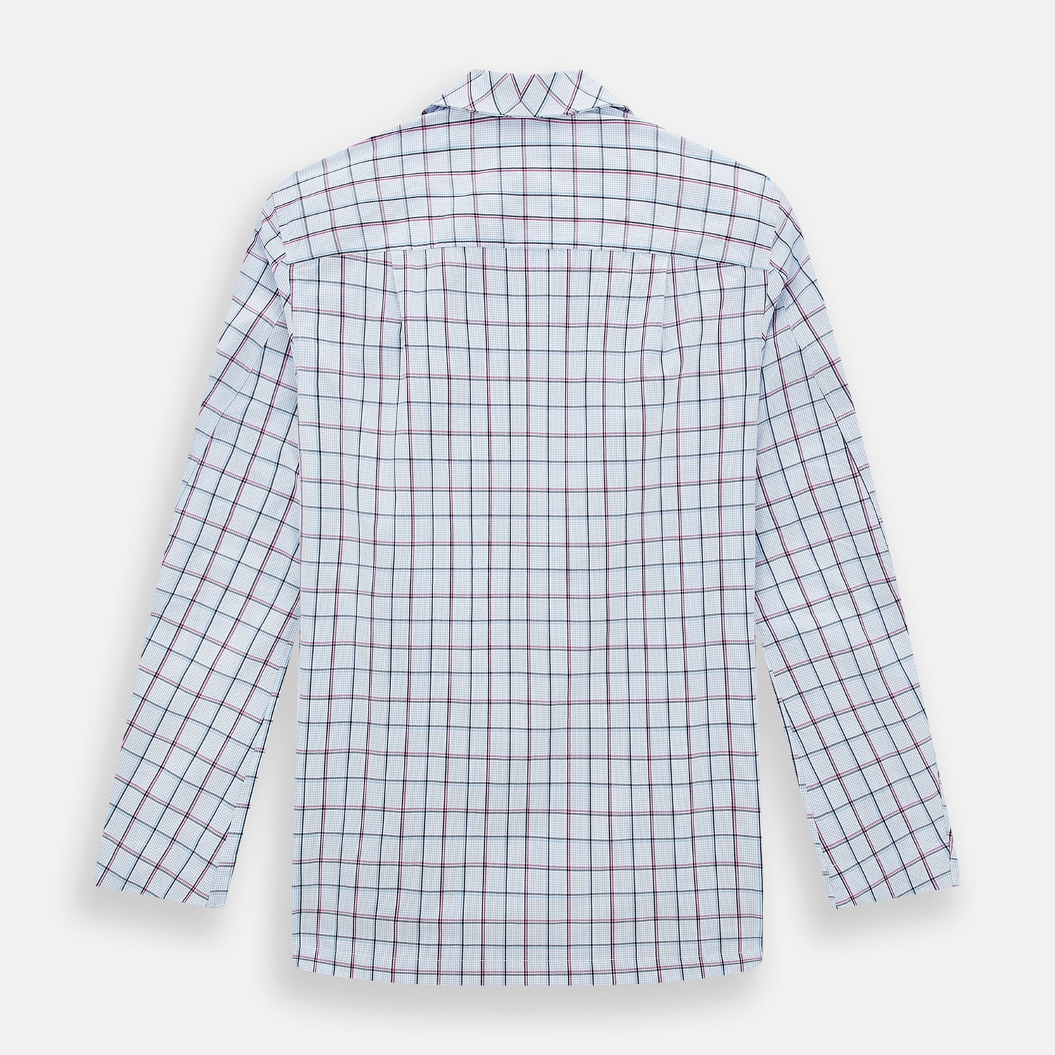 View 3 of product Burgundy and Blue Check Pyjama Shirt